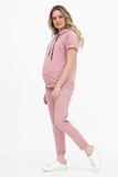 Спортивный костюм для беременных и кормящих 10621 розовый