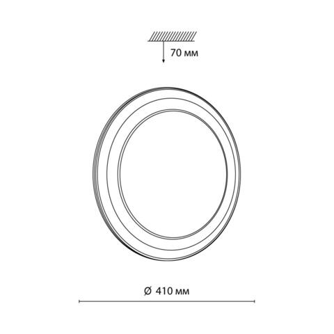 7617/DL PALE SN 040 Потолочный светодиодный светильник/белый LED 48Вт c ДУ 3000-6000К D410 IP43 пульт ДУ SETTA