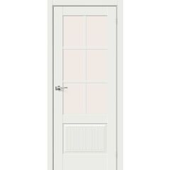 Купить Межкомнатная дверь эмалит Прима-13.7.0.1 White Matt остеклённая