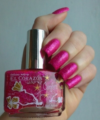 El Corazon Лак Confetti 516a  цикламен