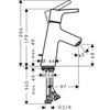 Смеситель для раковины однорычажный с донным клапаном Hansgrohe Talis S 72013000