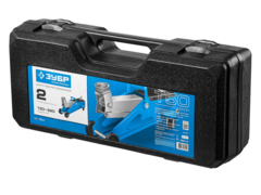 ЗУБР Т-50, 2 т, 130 - 380 мм, подкатной домкрат с увеличенным подъемом в кейсе, Профессионал (43052-2-K)