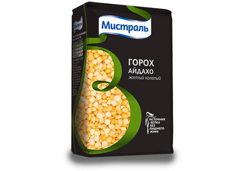 Горох Мистраль желтый колотый Айдахо, 500г