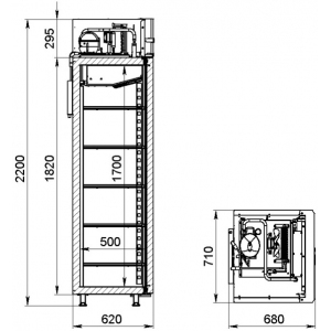 Шкаф холодильный Аркто R0.5-S