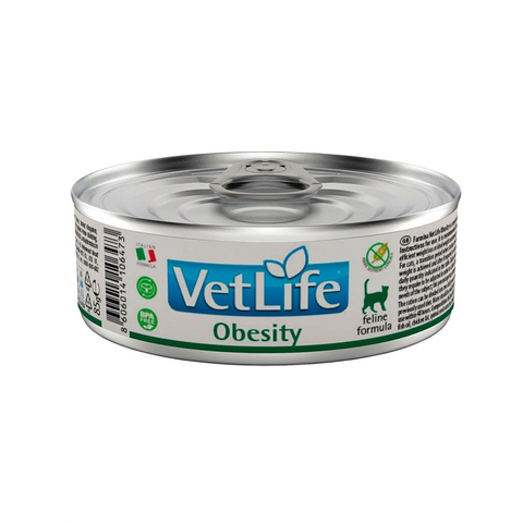 Влажный корм (Обесити)Farmina Vet Life Cat Obesity при ожирении для кошек 85 г