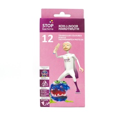 Карандаши цветные KOH-I-NOOR STOP BACTERIA 3192 N, 12цв, картон.упак. с подвесом