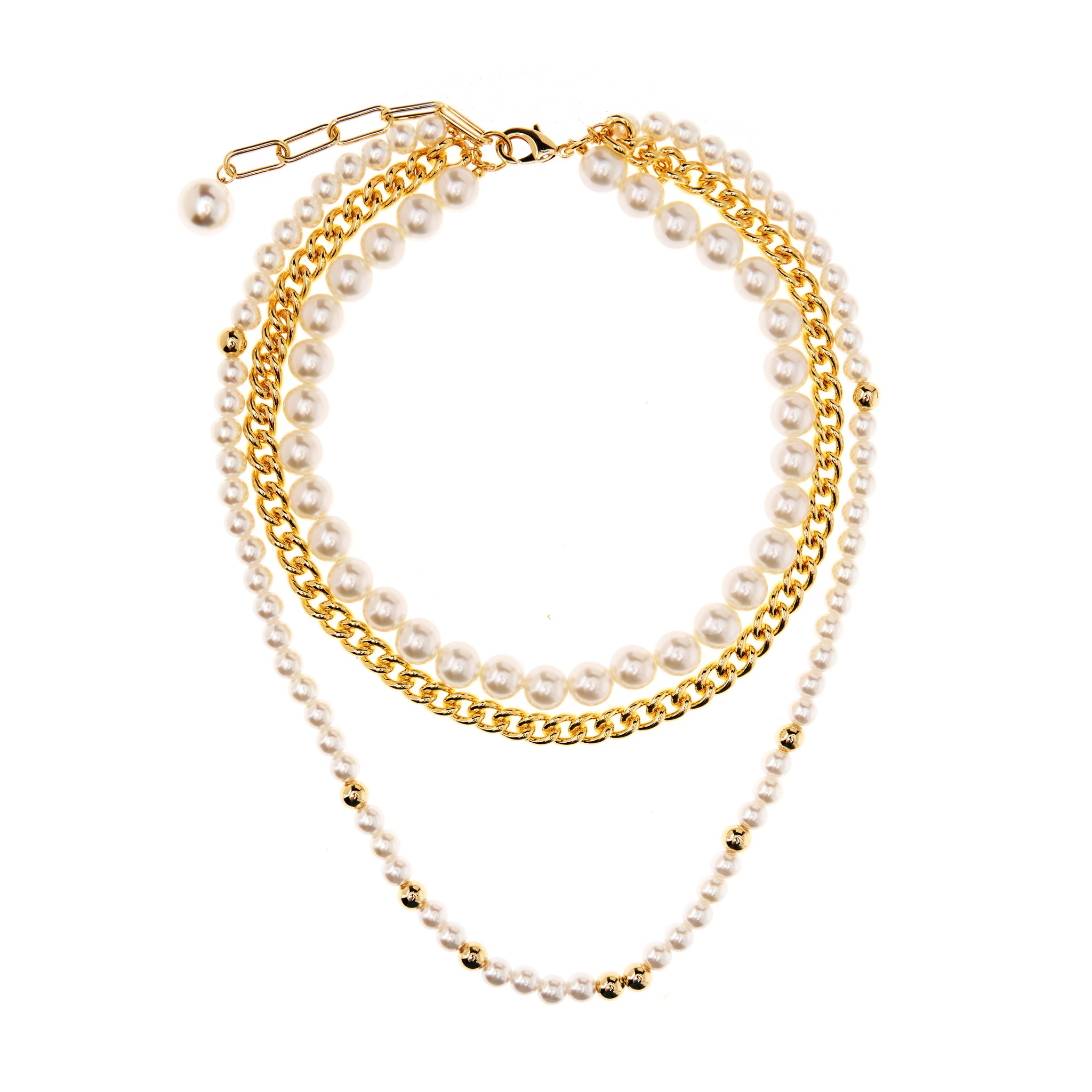 

Колье Golden Layered Necklace With Pearls
