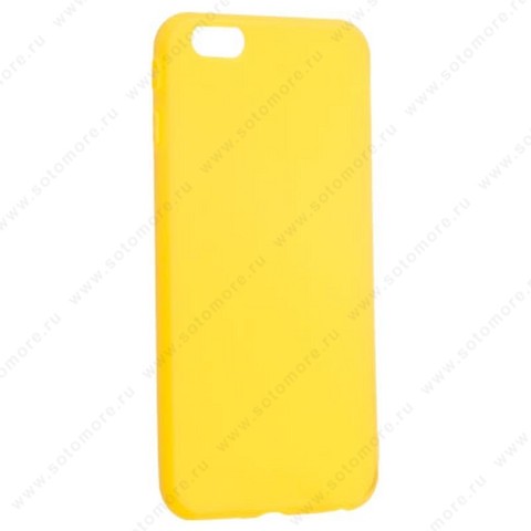 Накладка силиконовая для Apple iPhone 6S Plus/ 6 Plus жесткий матовый желтый