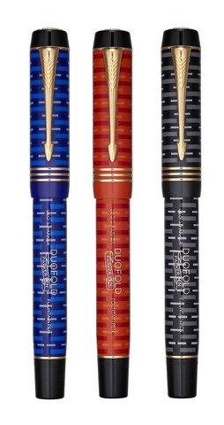 Ручка перьевая Parker Duofold 100th Anniversary LE, Black GT, F (2123547)