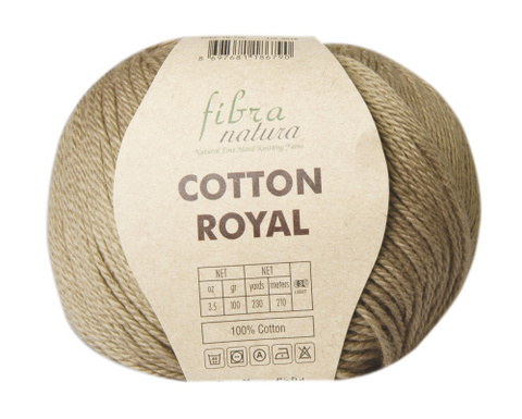Пряжа Fibra Natura Cotton Royal 703 св.бежевый (уп. 5 мотков)