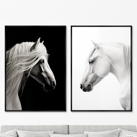 ArtNoMore - Набор из 2-х репродукций картин на холсте Grace of the horses, 2024г.