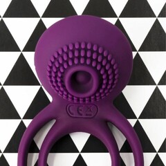 Двойное эрекционное виброкольцо Tammy фиолетовое от SVAKOM