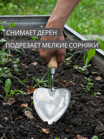 Совок садовый стальной для посадки, пересадки и деления многолетних растений Berry&Bird