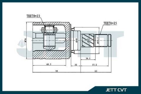 ШРУС внутренний JETT V40-1089