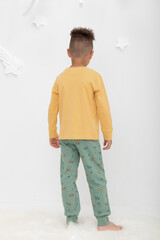 пижама  для мальчика  К 1541/25/пшеница,гонки на весеннем зеленом