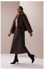 Юбка-миди в кожаном стиле Black Label