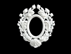 Силиконовый молд № 672 Рамка в венке