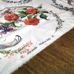 Ткань хлопковый батист с маками 2010