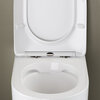 Ceramica Nova Mia CN1810 Напольный пристенный унитаз-соло с ультра тонким сидением с функцией плавного закрытия, цвет: белый