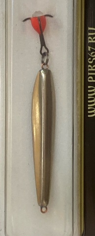 Блесна зимняя с чертиком Удача 2 цв: Нейзильбер (бл.1шт)