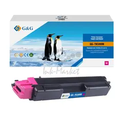 Совместимый тонер-картридж G&G GG-TK590M (TK-590M) для Kyocera FS-C2026MFP, C2126MFP, C2626MFP, C5250DN, 5000 стр., пурпурный, с чипом, гарантия 36 мес.