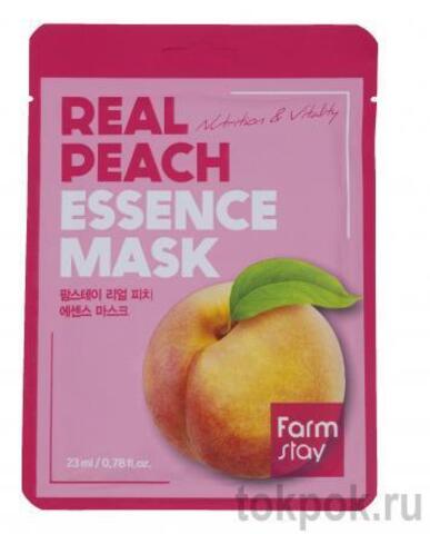 Тканевая маска для лица FARMSTAY Real Peach Essence Mask, 23 мл