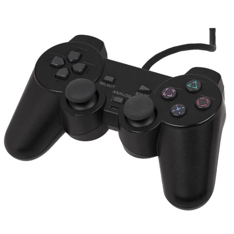 Джойстик проводной DualShock 2 для PS2 (Черный)