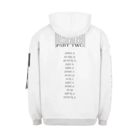 Худи Heartz zip Part-Two:Light Two-Tone Distressed белая