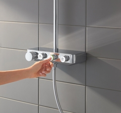 Душевая система с термостатом для настенного монтажа, GROHE Euphoria SmartControl 310 DUO Cube, хром (26508000)