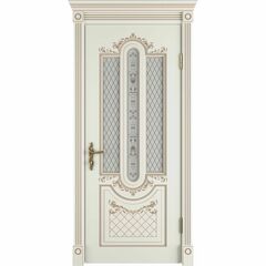 Купить Межкомнатная дверь эмаль Alexandria Ivory PC слоновая кость остеклённая