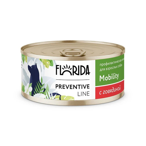 Влажный корм Florida Preventive Line Mobility, для собак, с говядиной, 100 г