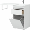Aquanet 239299 Тумба c раковиной Токио 110 R напольная 1 ящик, б/к цвет белый глянец (239299)