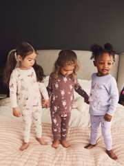 Пижама для девочки Next D73-941, 3 шт., Бежевый, Коричневый, Сиреневый