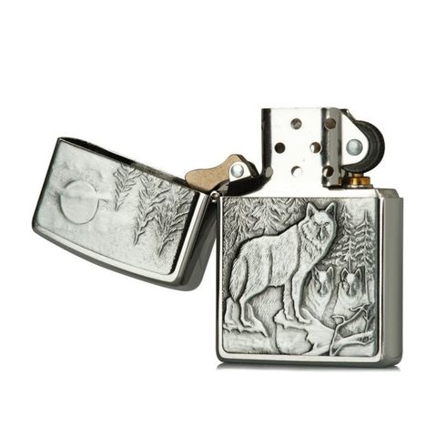 Зажигалка ZIPPO Classic Brushed Chrome латунь/сталь, серебристая, матовая, 36x12x56 мм (20855)