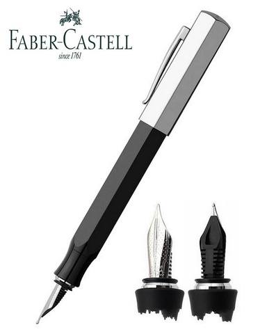 Перьевая ручка Faber-Castell Ondoro Precious Resin Black перо EF (147532)