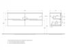 Cezares DUET-N-1200-4C-SO-2-GR-P DUET-N База под раковину подвесная с четырьмя выкатными ящиками для раковины с двумя чашами, Grafito, 1200x457x500, DUET-N-1200-4C-SO-2-GR-P