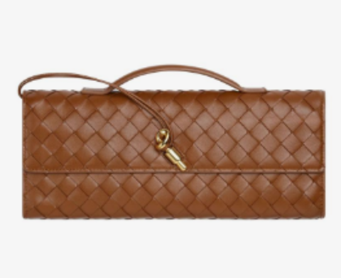 Клатч Bottega Veneta Andiamo коричневый