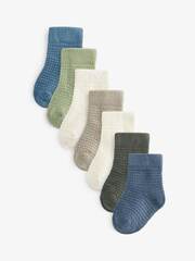Носки для малышей Next K84-940, 7 шт., Синий, Хаки, Бежевый