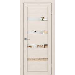 Купить Межкомнатная дверь экошпон Турин 505.12 ясень перламутровый с зеркалом