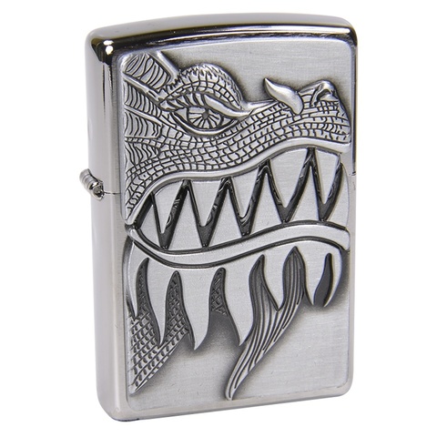 Зажигалка ZIPPO Classic Brushed Chrome латунь/сталь, серебристая, матовая, 36x12x56 мм (28969)