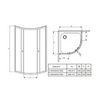 Душевой уголок с раздвижными дверьми 90х90х185 см Radaway Classic 30000-01-01
