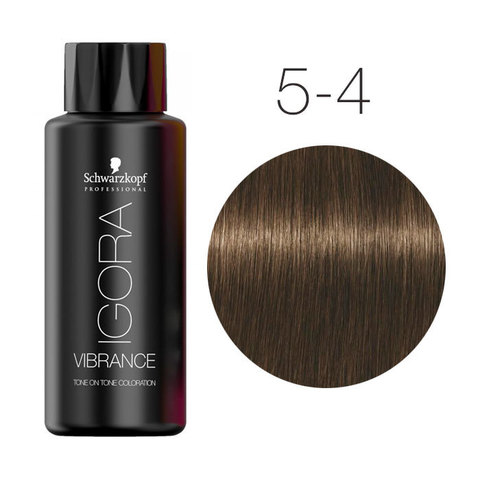 Schwarzkopf Igora Vibrance 5-4 (Светлый коричневый бежевый) - Безаммиачный краситель для окрашивания тон-в-тон