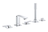 GROHE Allure 25221001 Смеситель для ванны двухвентильный, на 5 отверстий, на край ванны, хром