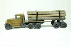 ZIS-6 Timber trailer biaxial with forest LOMO-AVM 1:43