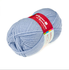 Пряжа "Подмосковная", 50% шерсть, 50% акрил, 100гр-250м, голубое небо