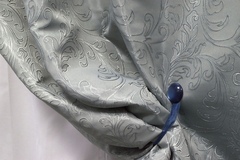 Портьера жаккард серая 150см