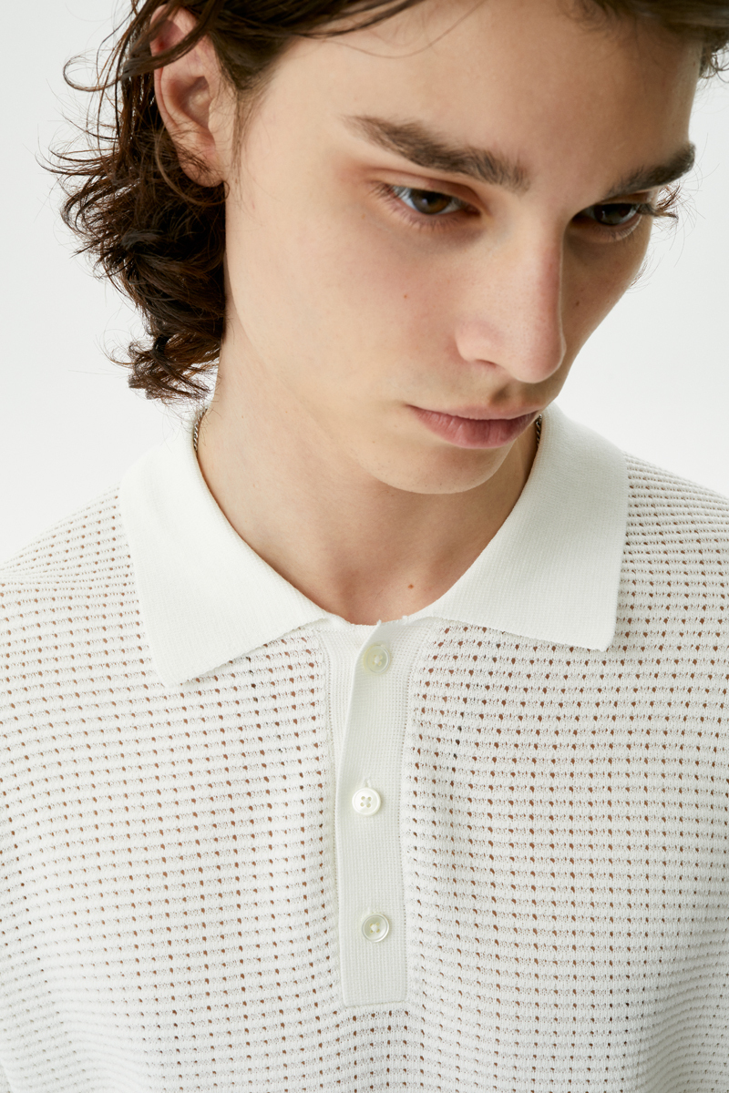 Молочная футболка-поло Laine