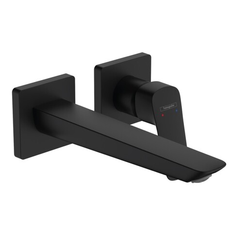 Hansgrohe Logis 71256670 Настенный смеситель для раковины (чёрный матовый)