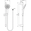 Душевой гарнитур 60,3 см 3 режима Ideal Standard IdealRain EvoJET B1761AA