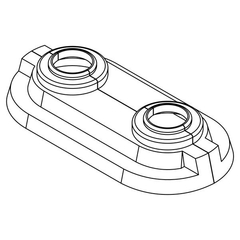Декоративная накладка REHAU для 2 металлических труб 15 мм (12686741001)